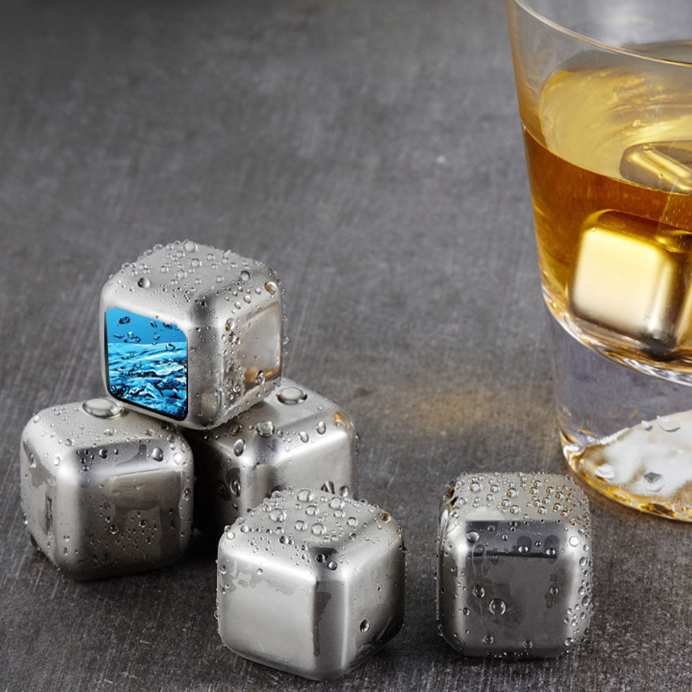 Wine Vodka Beer - 1Set Stainless Steel Whiskey Ice Cube