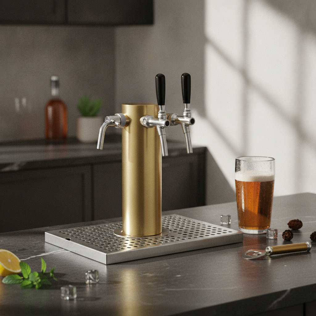 Wine With Beer - Stainless Steel Beer Tap Dispenser Reflective