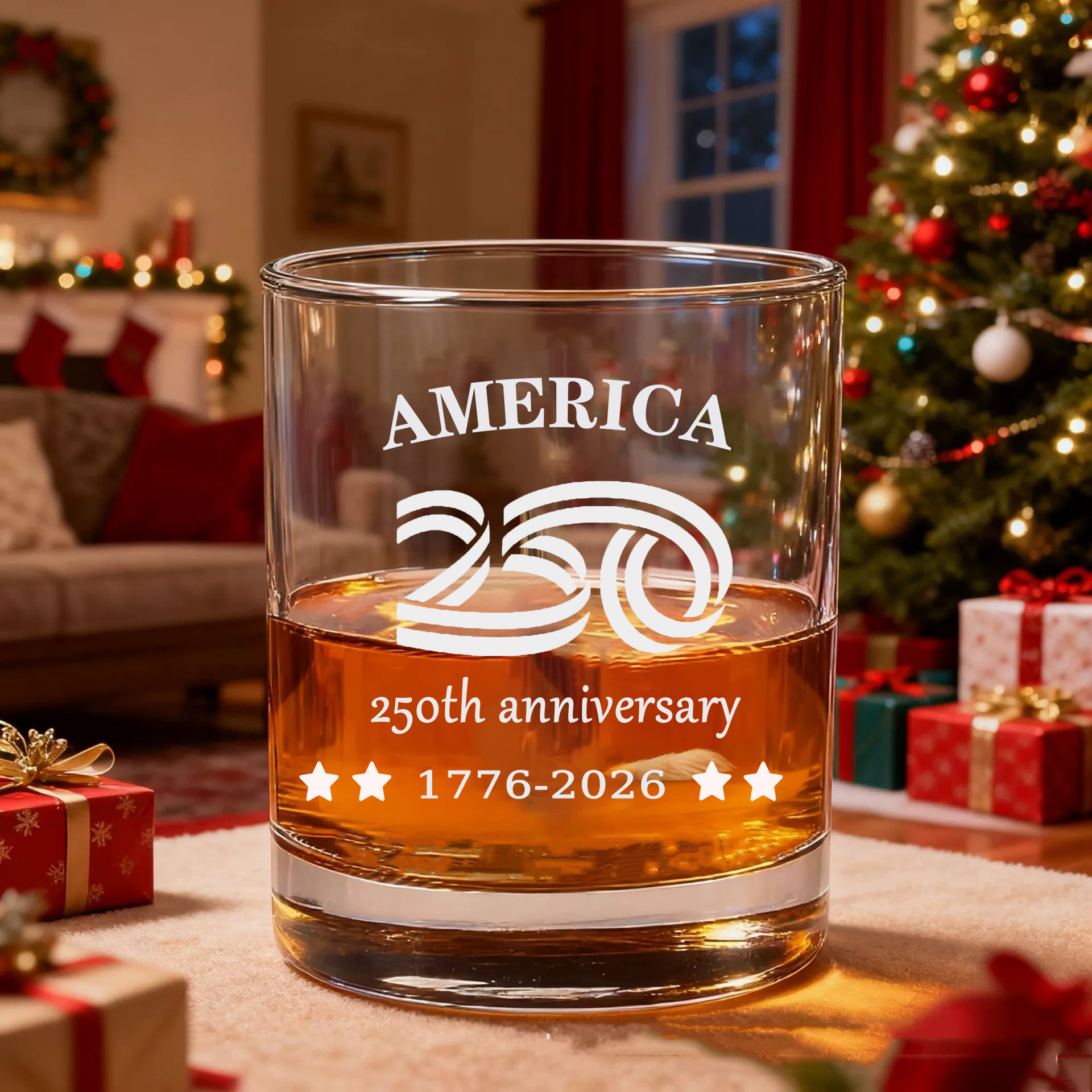 Wine Beer Festival - 1/2/4/6pcs USA 250th Anniversary Whiskey Glass