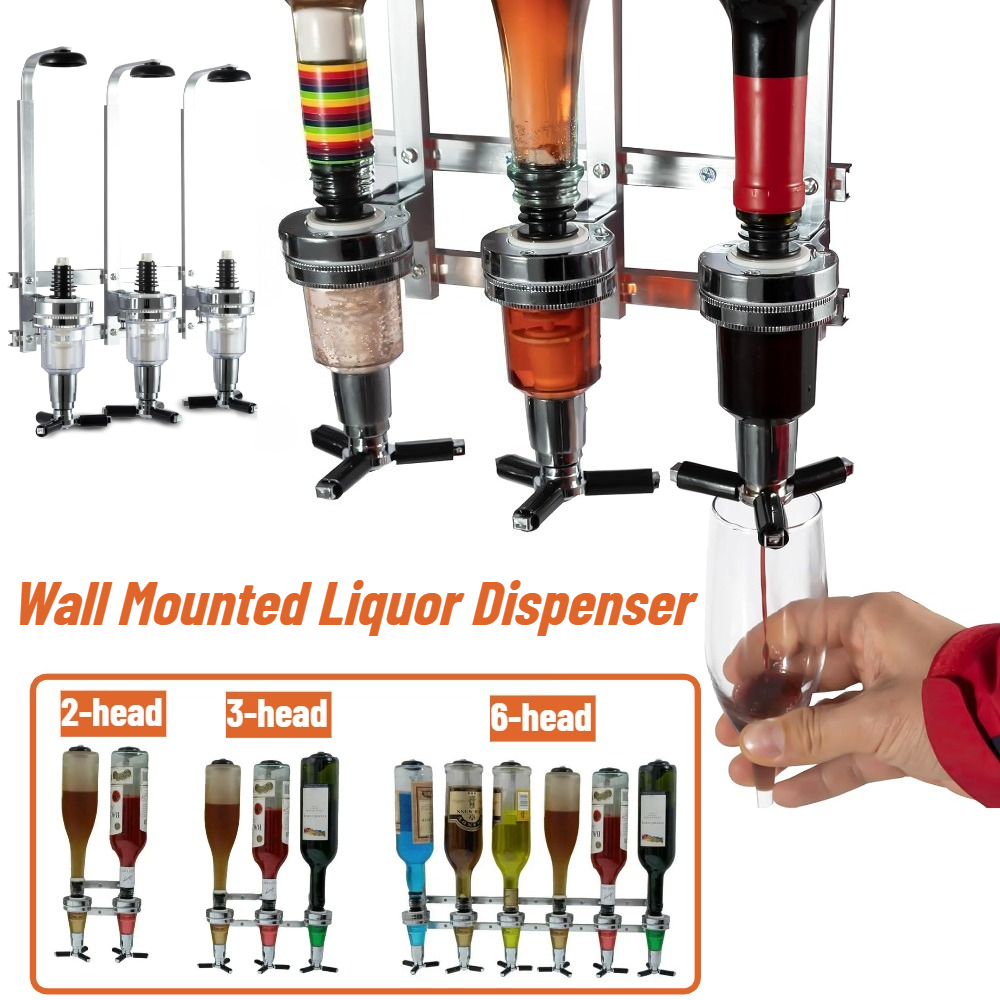 Wine Beer Type - 2/3/6 Bottle Wall Mounted Liquor Dispenser