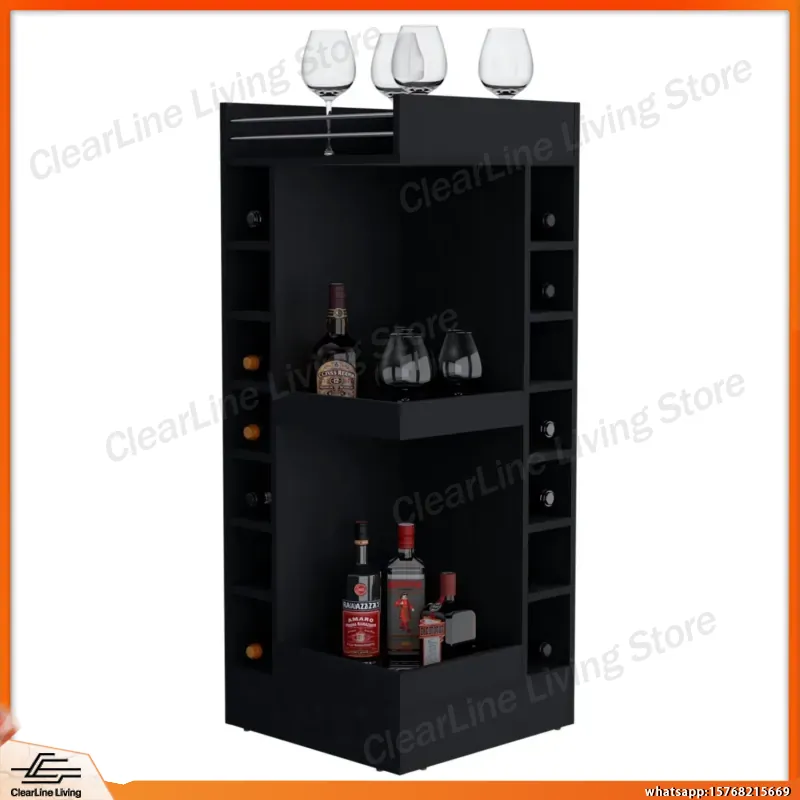 Black Corner Bar Cabinet with  – обзор и цена Wine Beer Rum