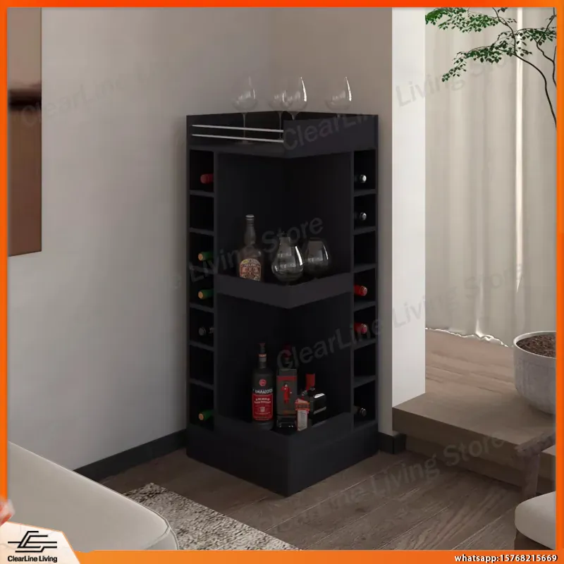 Black Corner Bar Cabinet with  – обзор и цена Wine Beer Rum