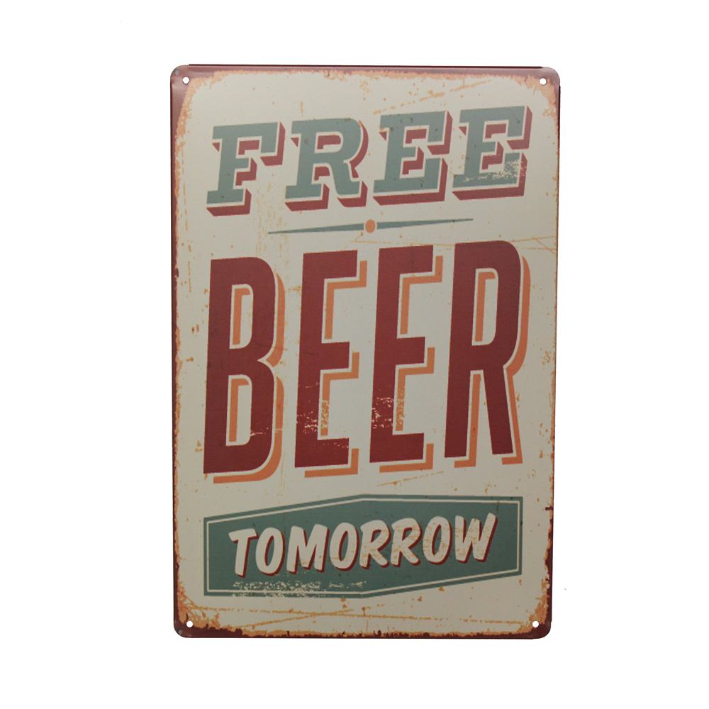 Free Beer Drink Tin Sign Wine  – обзор и цена Wine Beer Pub