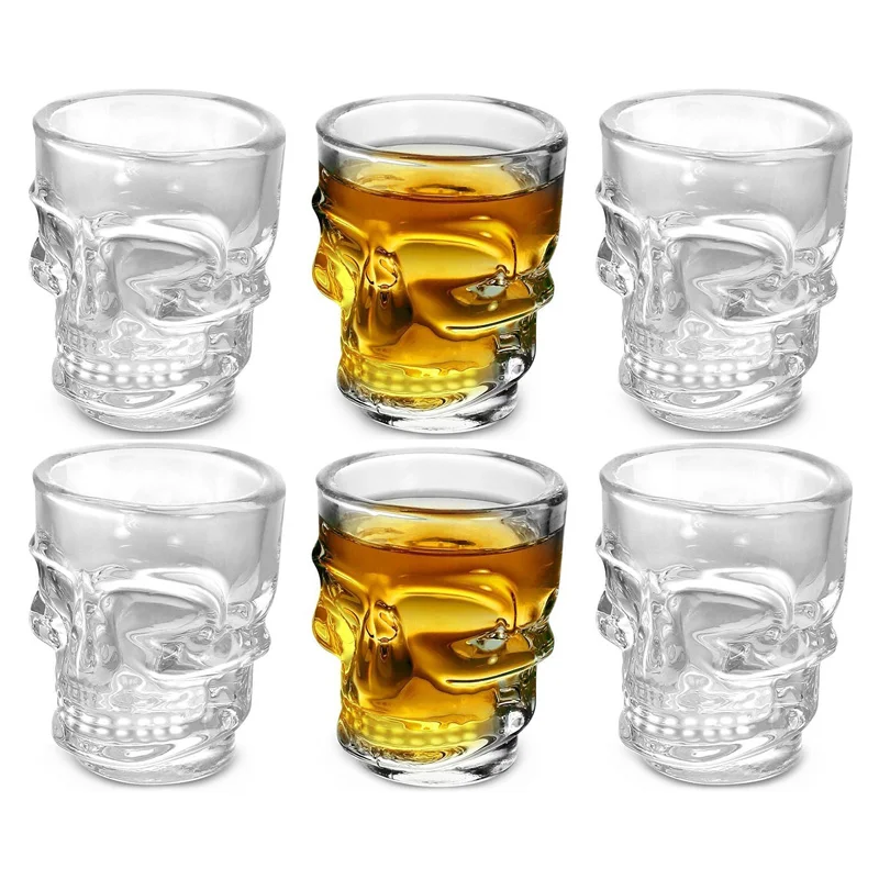 1/2Pcs Skull Head Shot Glass C – обзор и цена Wine Vodka Beer