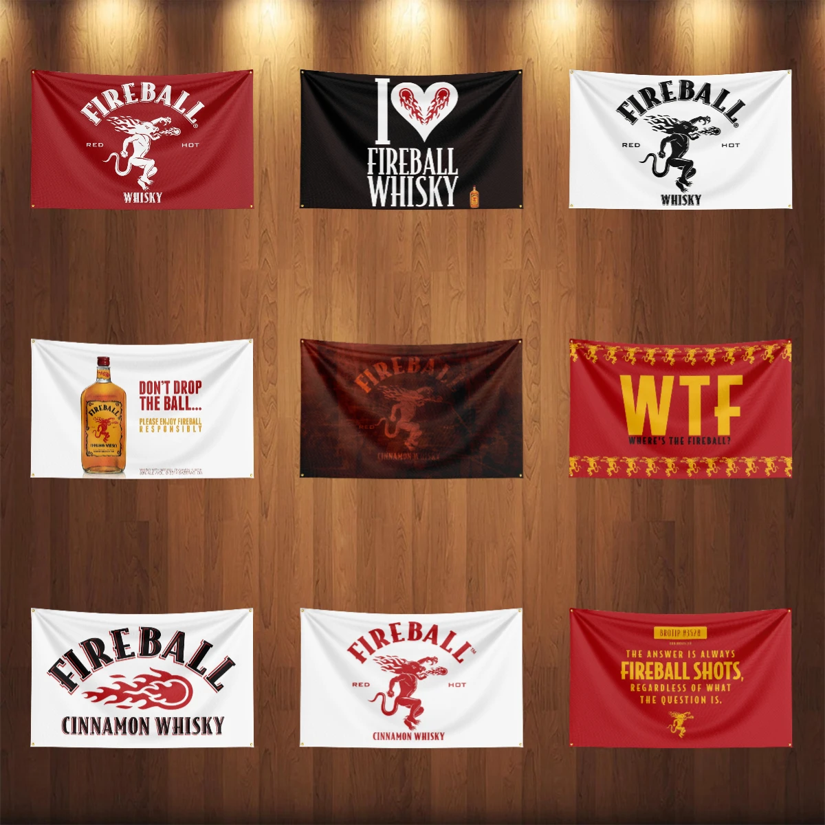 3×5ft whisky-f-fireballs Flag  – обзор и цена Wine Beer Rum