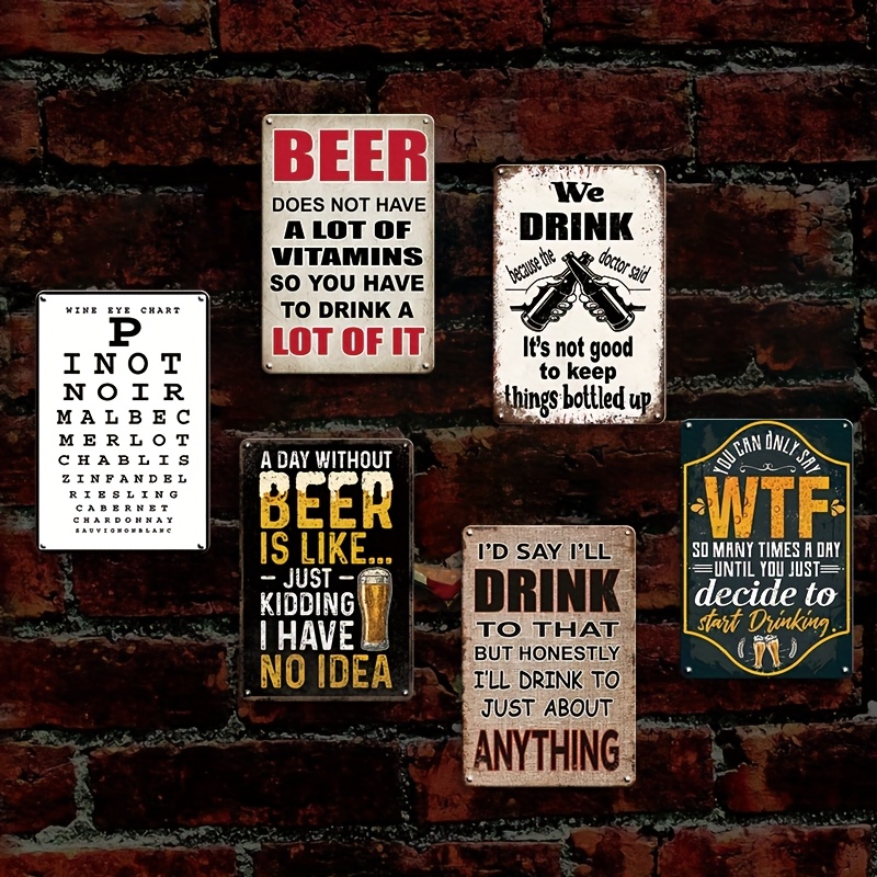 Funny Beer Wine Quote Vintage  – обзор и цена Wine Beer Pub