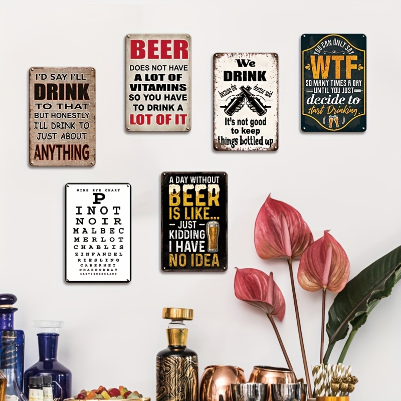 Funny Beer Wine Quote Vintage  – обзор и цена Wine Beer Pub