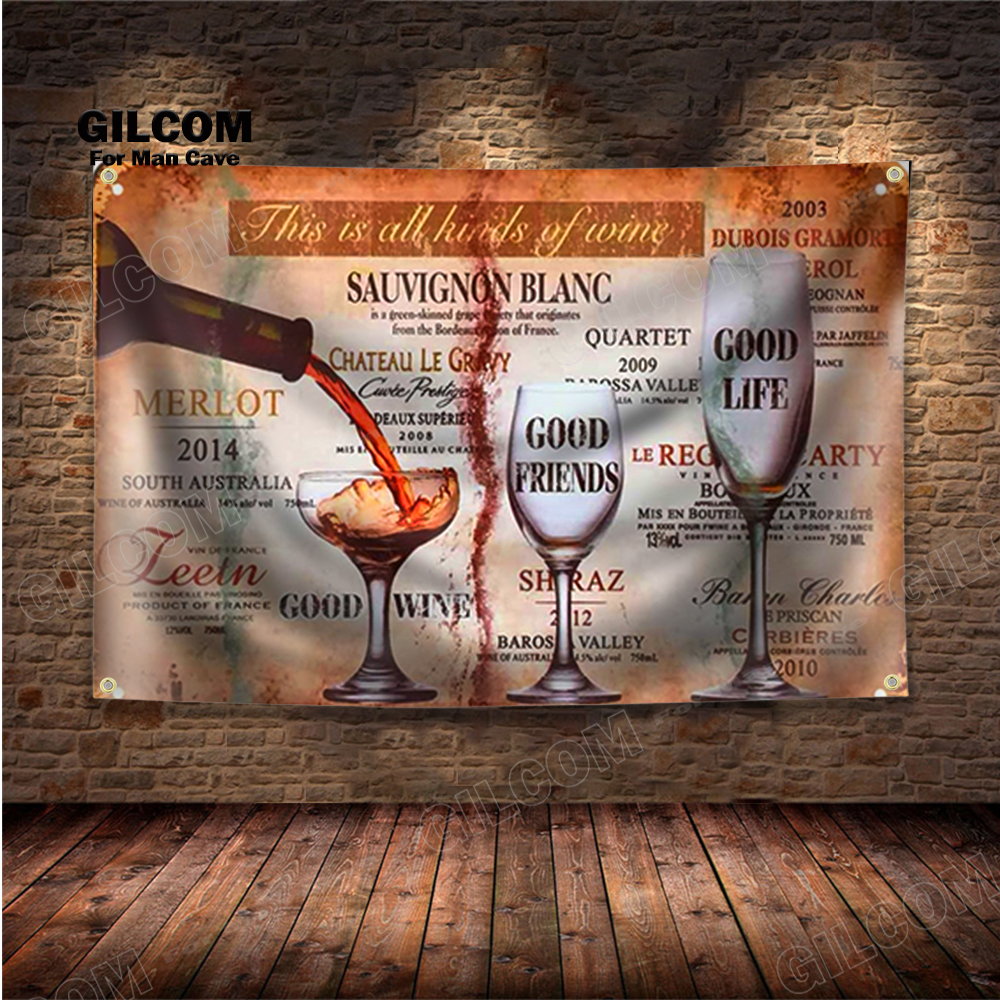 Wine Banner Flag Glass Beer Fo – обзор и цена Wine Beer Pub
