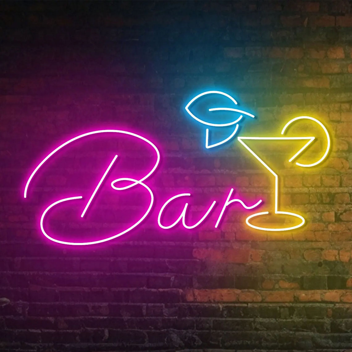 Open Bar Neon Sign Cocktail Ba – обзор и цена Wine Beer Pub