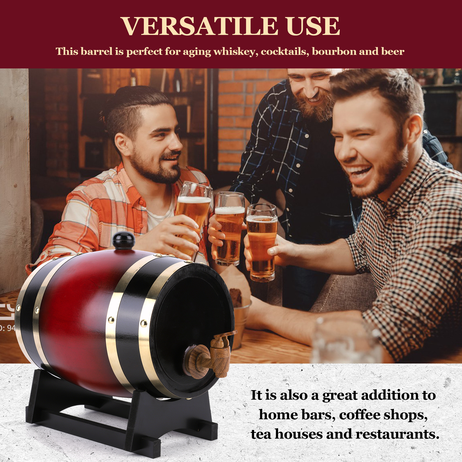 3L Wine Barrel With Faucet For – обзор и цена Wine Beer Rum