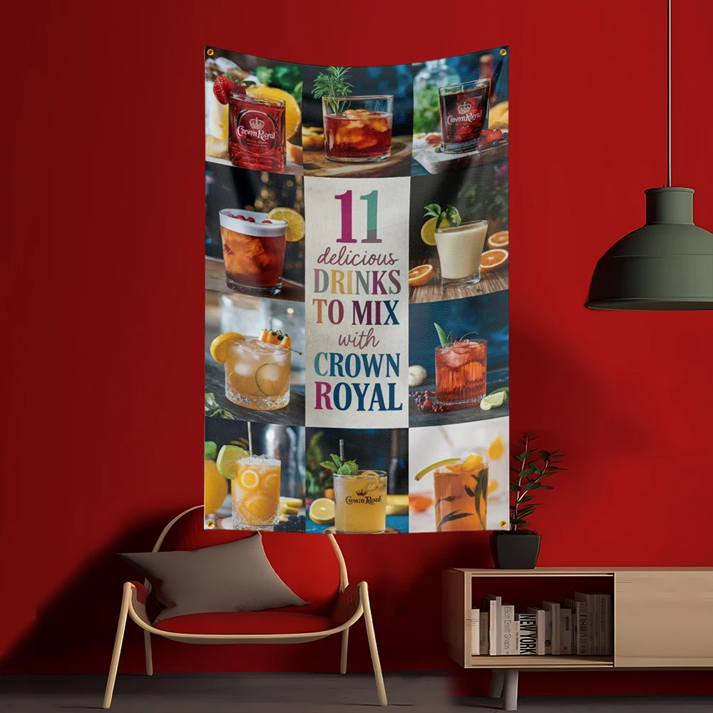 90X150CM Whisky c-Crown Royals – обзор и цена Wine Beer Rum