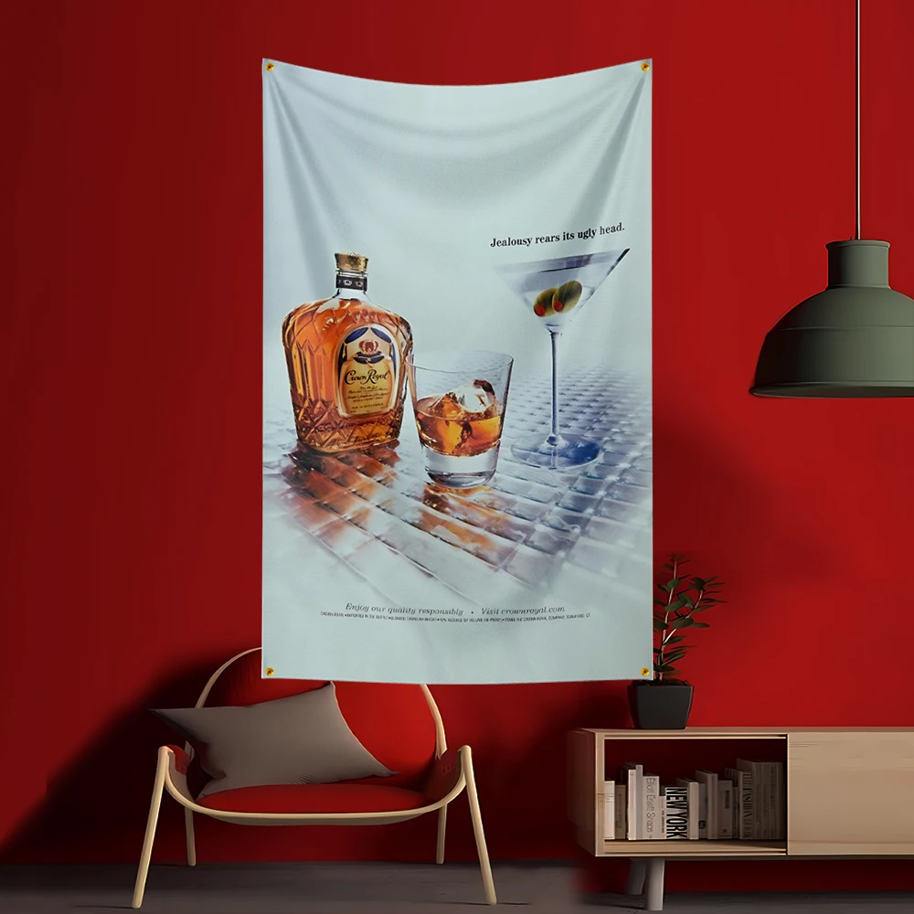 90X150CM Whisky c-Crown Royals – обзор и цена Wine Beer Rum