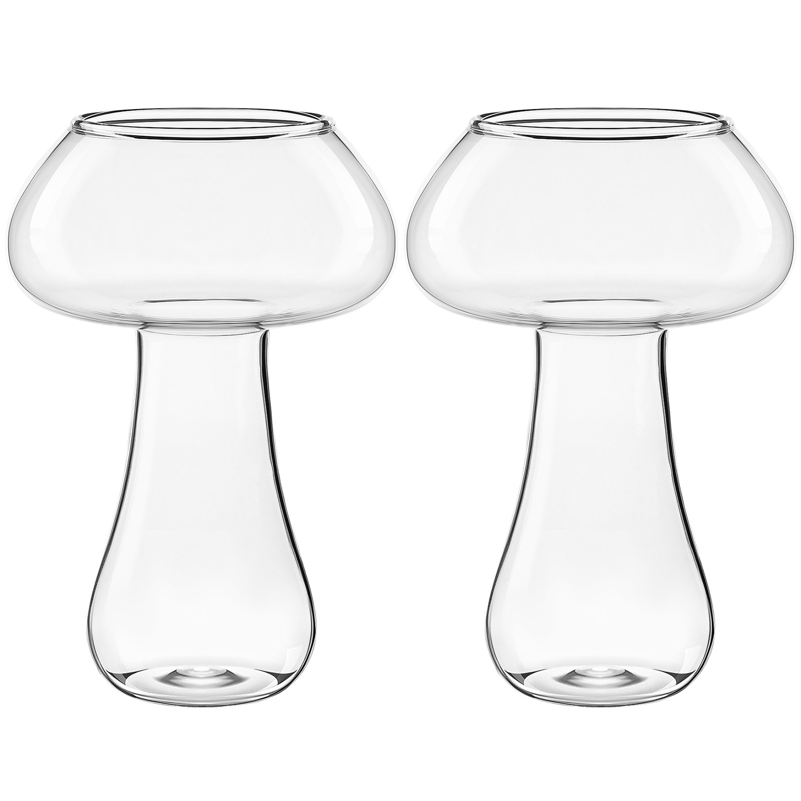 2Pcs Mushroom Glass Cup Transp – обзор и цена Wine Glass Set Crystal